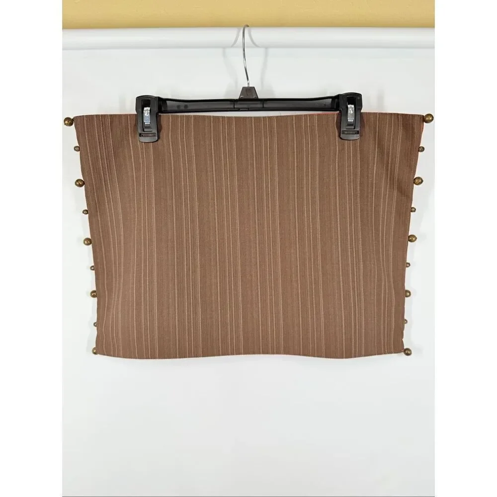 Unbranded Tableware Placemats Cloth Backing 8 Pieces Orange/brown beading detail